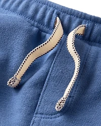 Kids French Terry Pull On Cargo Shorts - Nantucket Charm