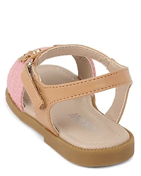 Girls Starfish Raffia Sandals - Driftwood Bay
