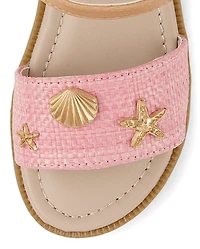 Sandales en raphia à motif étoile de mer pour filles - Driftwood Bay