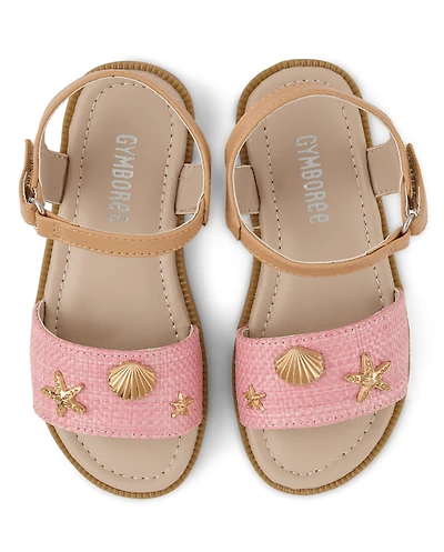 Sandales en raphia à motif étoile de mer pour filles - Driftwood Bay