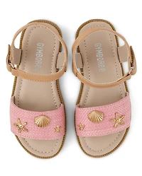 Sandales en raphia à motif étoile de mer pour filles - Driftwood Bay