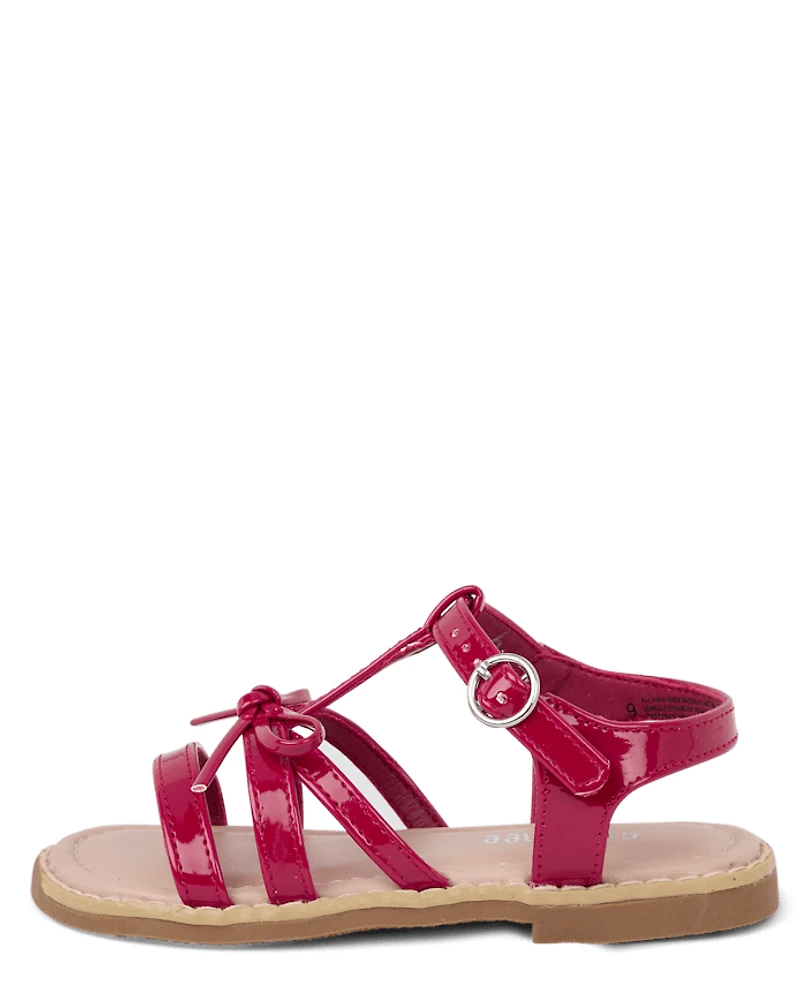 Girls Bow Sandals - Nantucket Charm