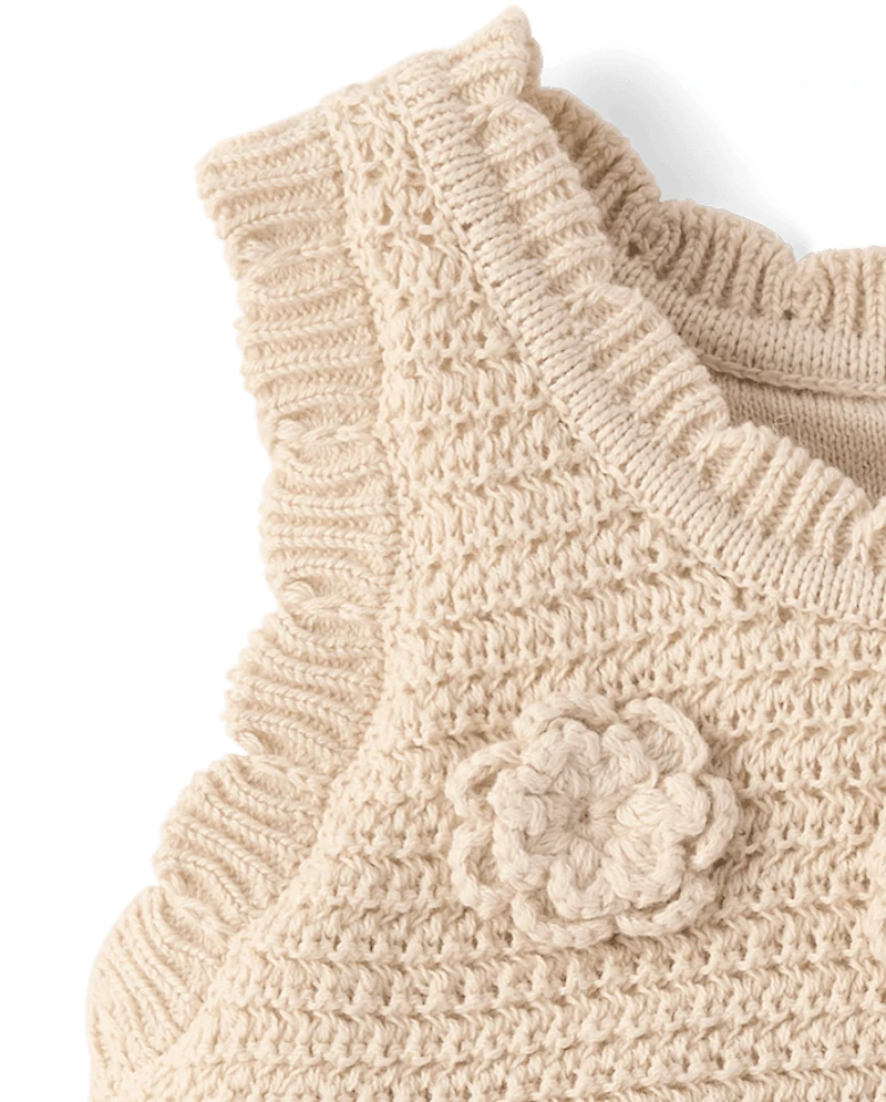 Débardeur festonné fleuri au crochet pour fille - Driftwood Bay