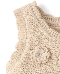 Débardeur festonné fleuri au crochet pour fille - Driftwood Bay