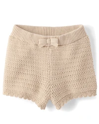 Girls Crochet Scalloped Shorts - Driftwood Bay