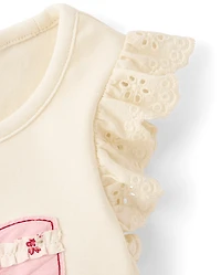 Girls Applique Embroidered Americana Top