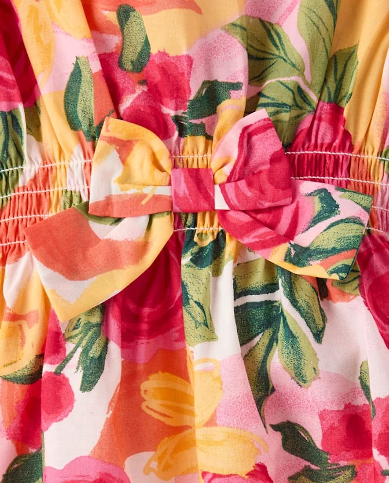 Cache-maillot à franges fleuries pour filles - Boutique de maillots bain