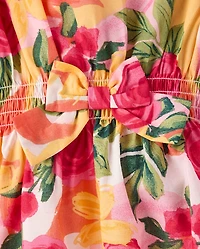 Cache-maillot à franges fleuries pour filles - Boutique de maillots bain