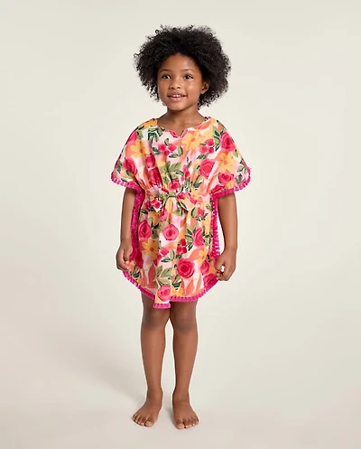Cache-maillot à franges fleuries pour filles - Boutique de maillots bain