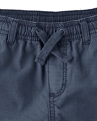 Boys Garment Dyed Ripstop Pull On Cargo Shorts - Driftwood Bay