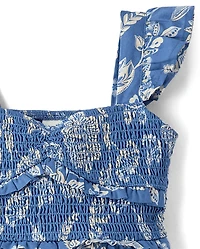 Robe à volants et smocks fleuris pour fille - Driftwood Bay