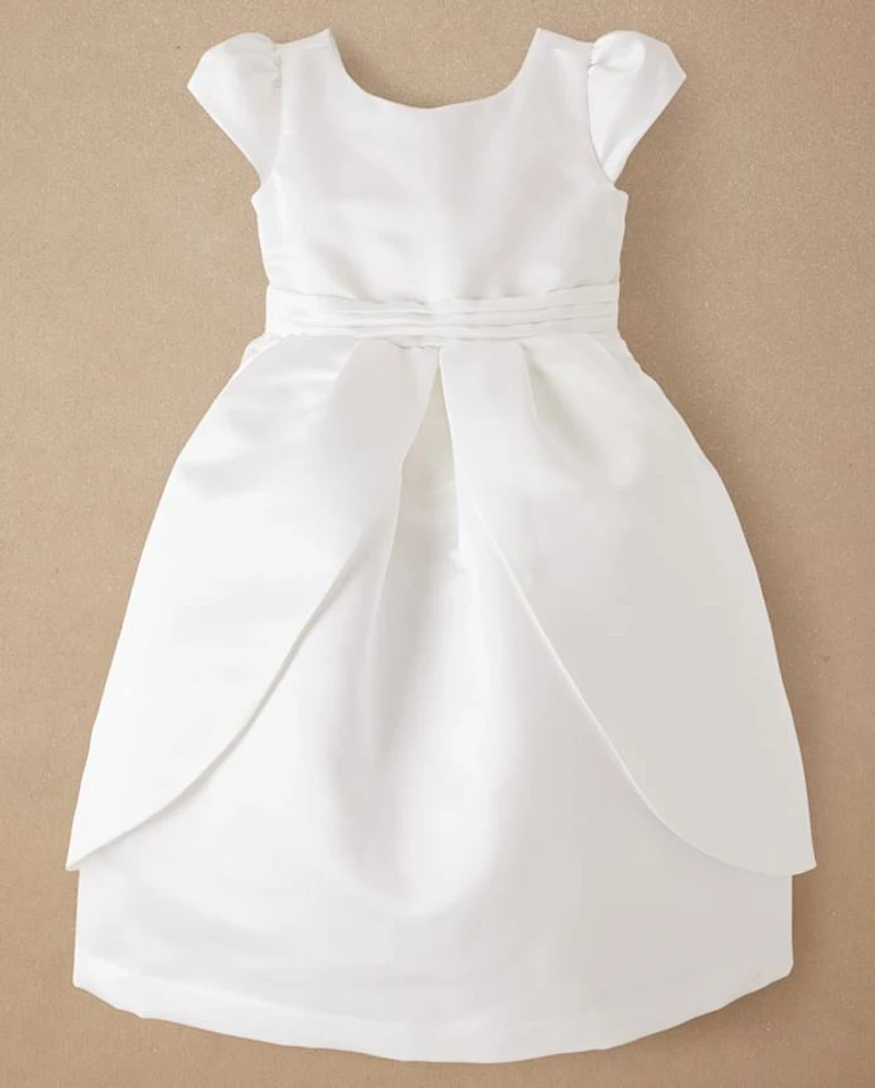 Girls Satin Dress 2-Piece Set - Special Occasions