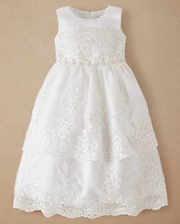 Girls Lace Applique Dress 2-Piece Set - Special Occasions