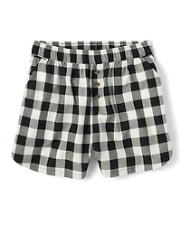 Womens Print Poplin Pajama Shorts