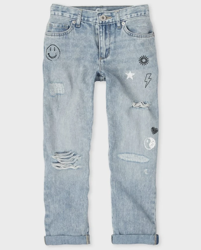 Tween Girls High Rise Girlfriend Jeans