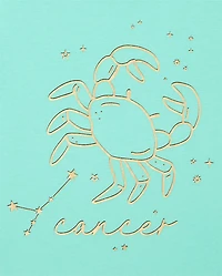 Tween Girls Cancer Zodiac Tee