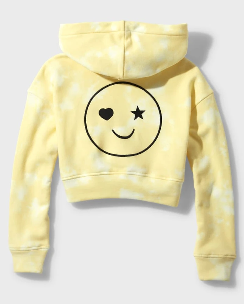 Tween Girls Tie Dye Cropped Hoodie