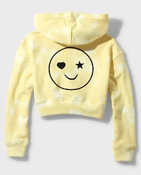 Tween Girls Tie Dye Cropped Hoodie