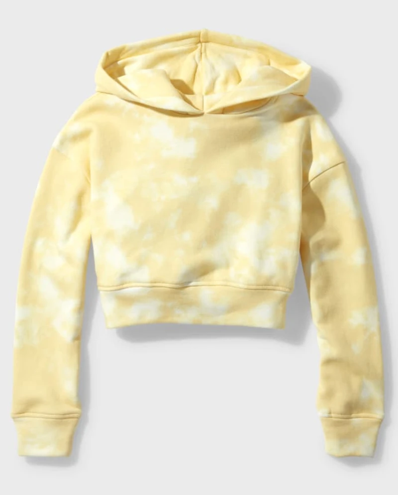Tween Girls Tie Dye Cropped Hoodie