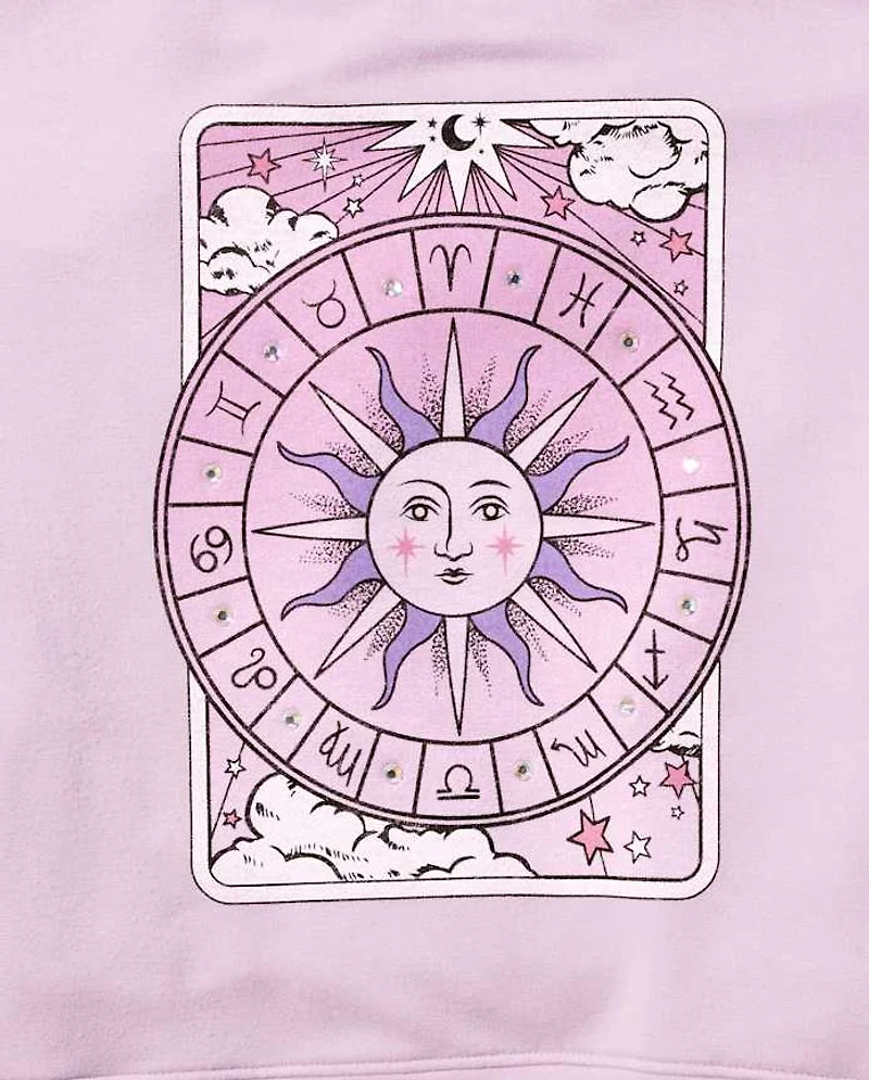 Tween Girls Zodiac Cropped Hoodie