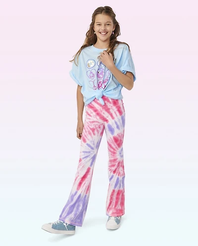 Tween Girls Tie Dye Flare Leggings
