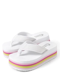 Tween Girls Striped Platform Flip Flops