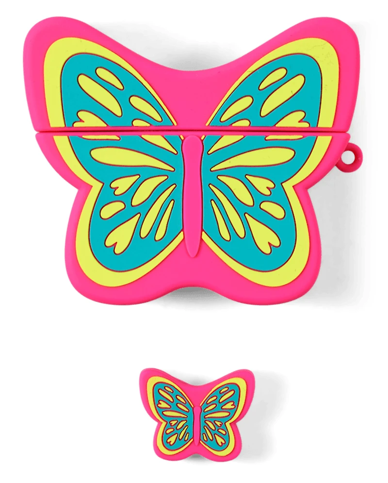 Tween Girls Butterfly Wireless Earbuds Case 2-Piece Set