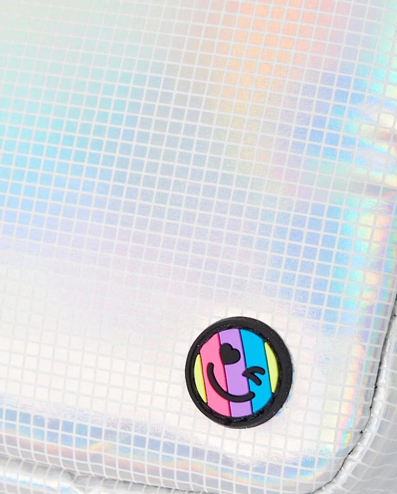Tween Girls Holographic Puffer Sling Bag