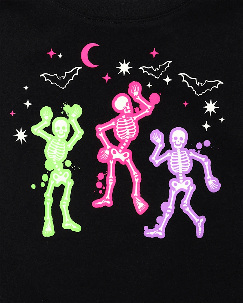 Tween Girls Cropped Oversized Graphic Tee