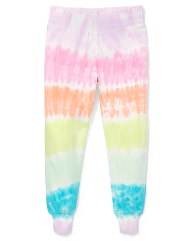Tween Girls Tie Dye Fleece Jogger Pants