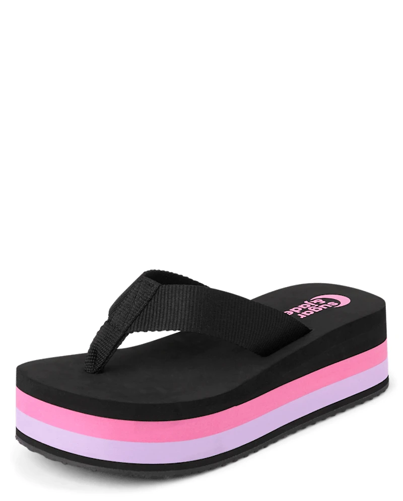 Tween Girls Platform Flip Flops
