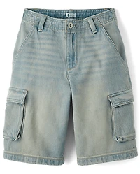 Tween Denim Baggy Cargo Jorts