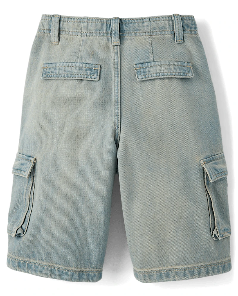 Tween Denim Baggy Cargo Jorts
