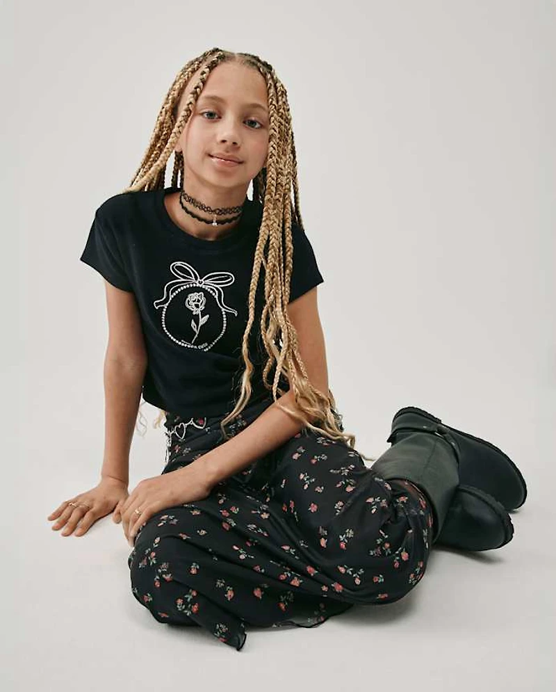 Tween Girls Graphic Baby Tee