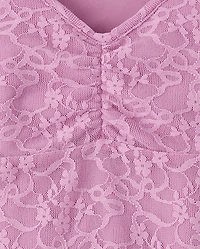 Tween Girls Stretch Lace Top