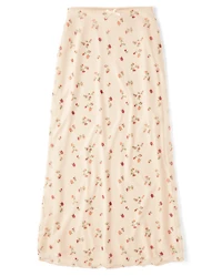 Tween Girls Floral Mesh Maxi Skirt
