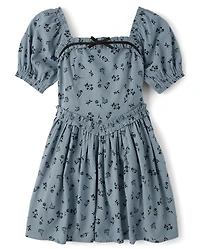 Tween Girls Floral Corset Dress