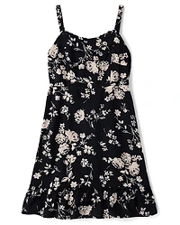 Tween Girls Floral Ruffle Dress