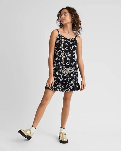 Tween Girls Floral Ruffle Dress
