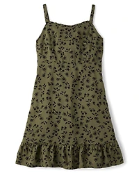 Tween Girls Floral Ruffle Dress