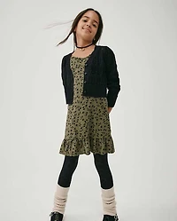 Tween Girls Floral Ruffle Dress