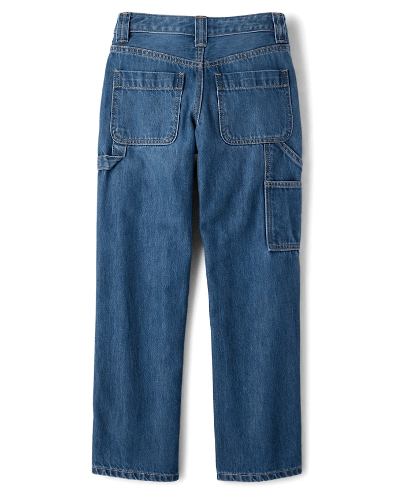 Tween Girls Baggy Utility Jeans