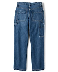 Tween Girls Baggy Utility Jeans