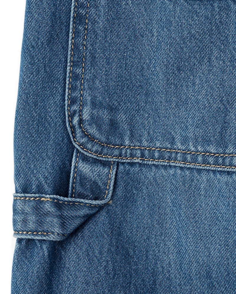 Tween Girls Baggy Utility Jeans