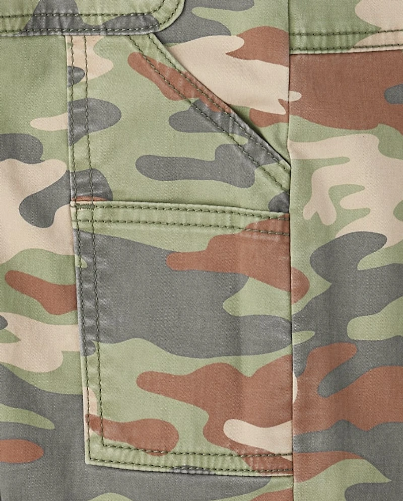 Tween Girls Printed Baggy Utility Pants