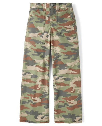 Tween Girls Printed Baggy Utility Pants