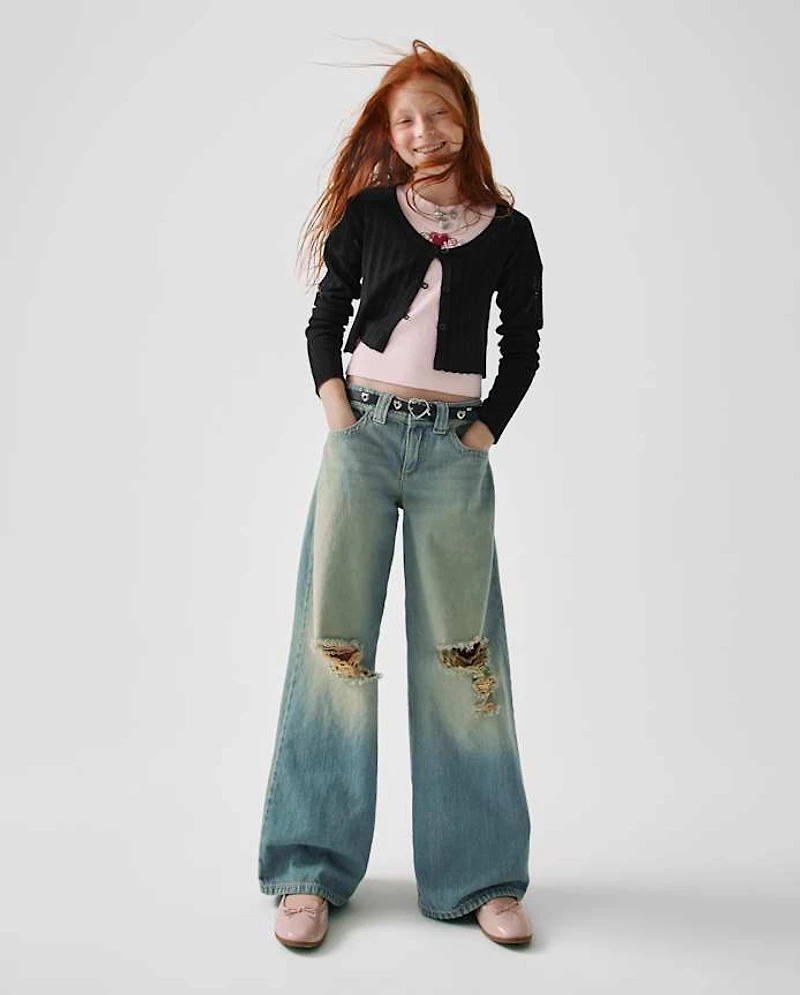Tween Destructed Super Baggy Jeans