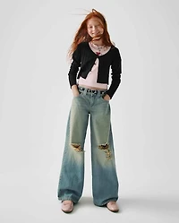 Tween Destructed Super Baggy Jeans