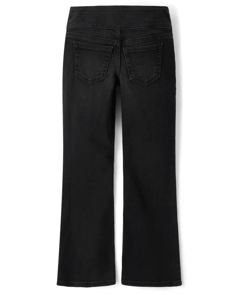Tween Girls Wide Belt Bootcut Jeans
