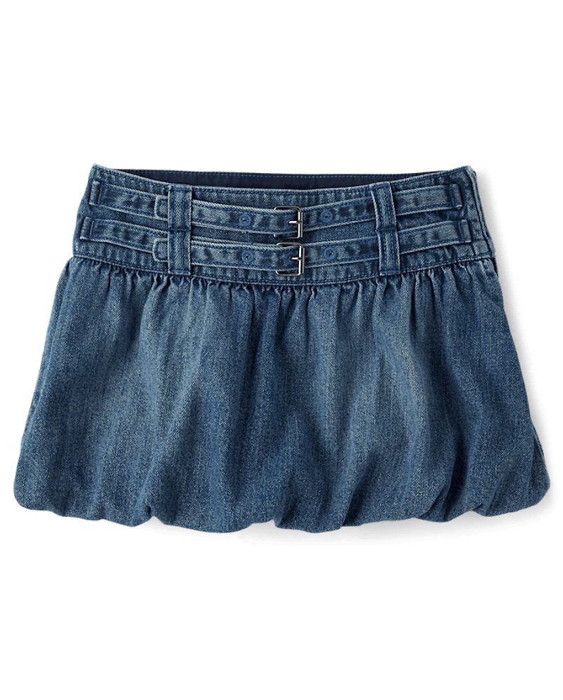 Tween Girls Denim Bubble Skort